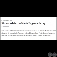 RO ESCARLATA, DE MARA EUGENIA GARAY - Por MARIBEL BARRETO - Domingo, 04 de Septiembre de 2016